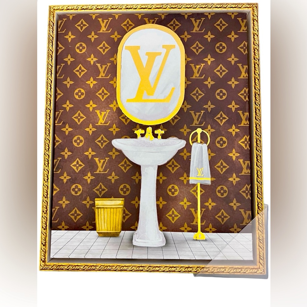 Louis Vuitton Themed Bathroom Art